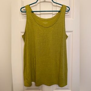 EUC Eileen Fisher Organic Linen Jersey Tank in Gold size Large